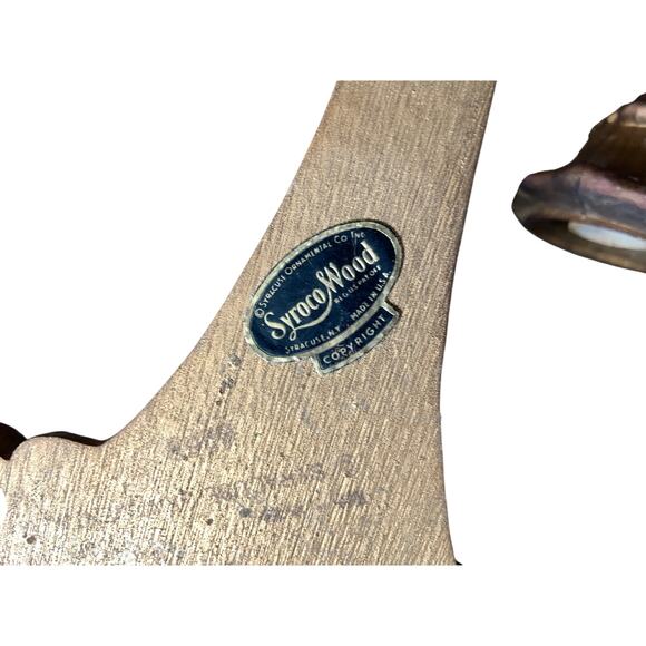 Vintage 1950s Pair of Syroco Wood 2 Arm Wall Sconces Gold Gilt Hollywood Regency - Picture 7 of 11